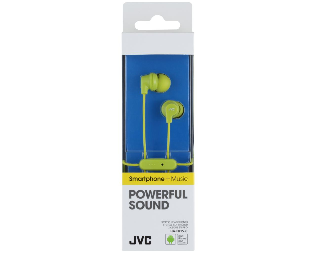 JVC HA-FR15-G-E Colourful inner ear headphones with remote & mic – image 2