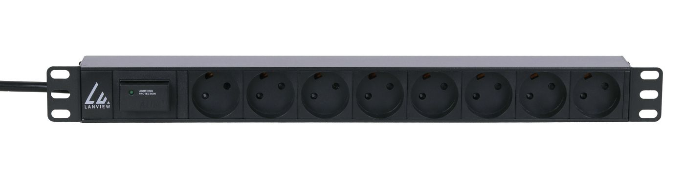 Lanview LVR261880D power distribution unit (PDU) 8 AC outlet(s) 1U Black – image 1
