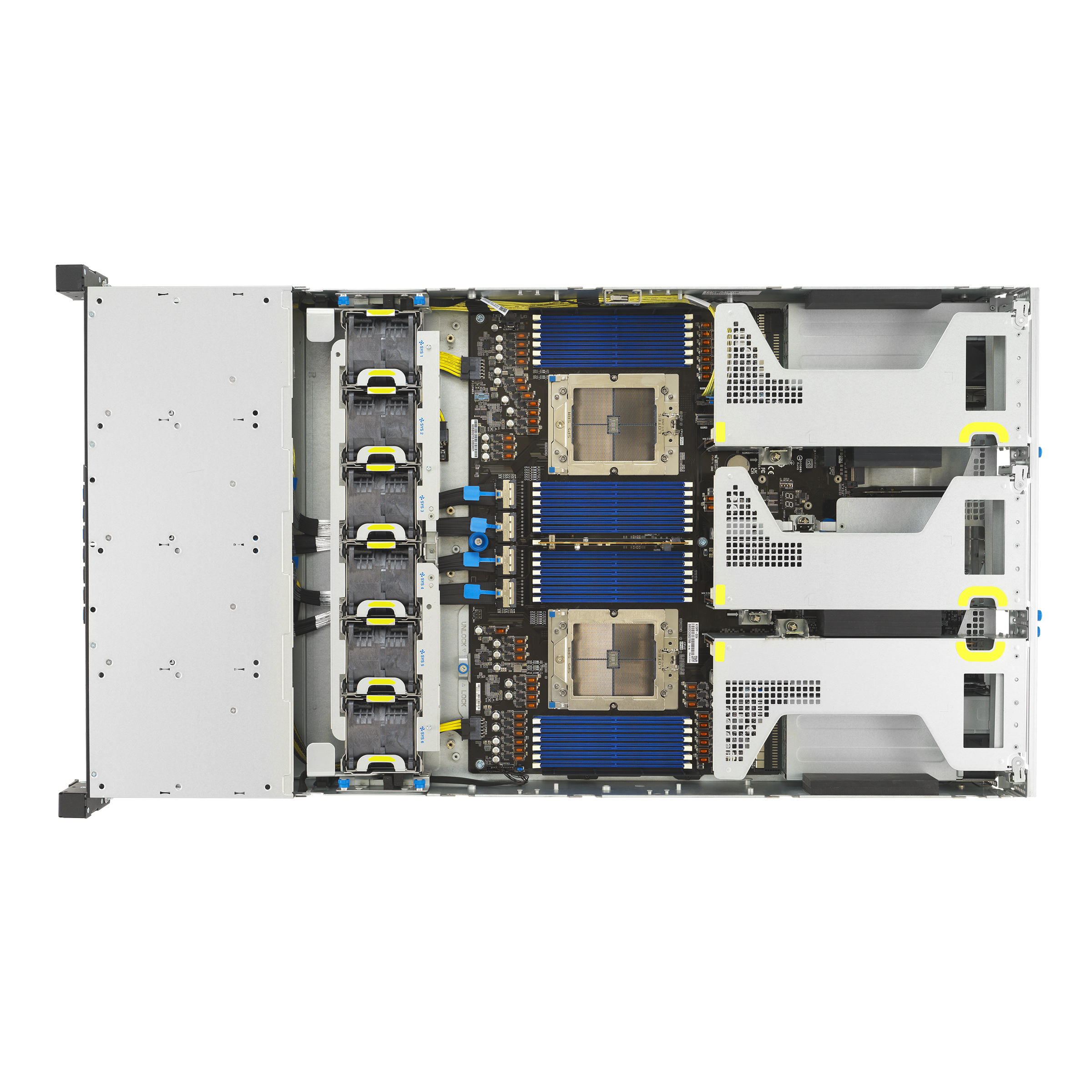ASUS RS720A-E13-RS24G Rack-Server (2U), AMD EPYC, 16 GB RAM DDR5, 128 GB Speicher, 24 Laufwerksschächte, Schwarz, Silber