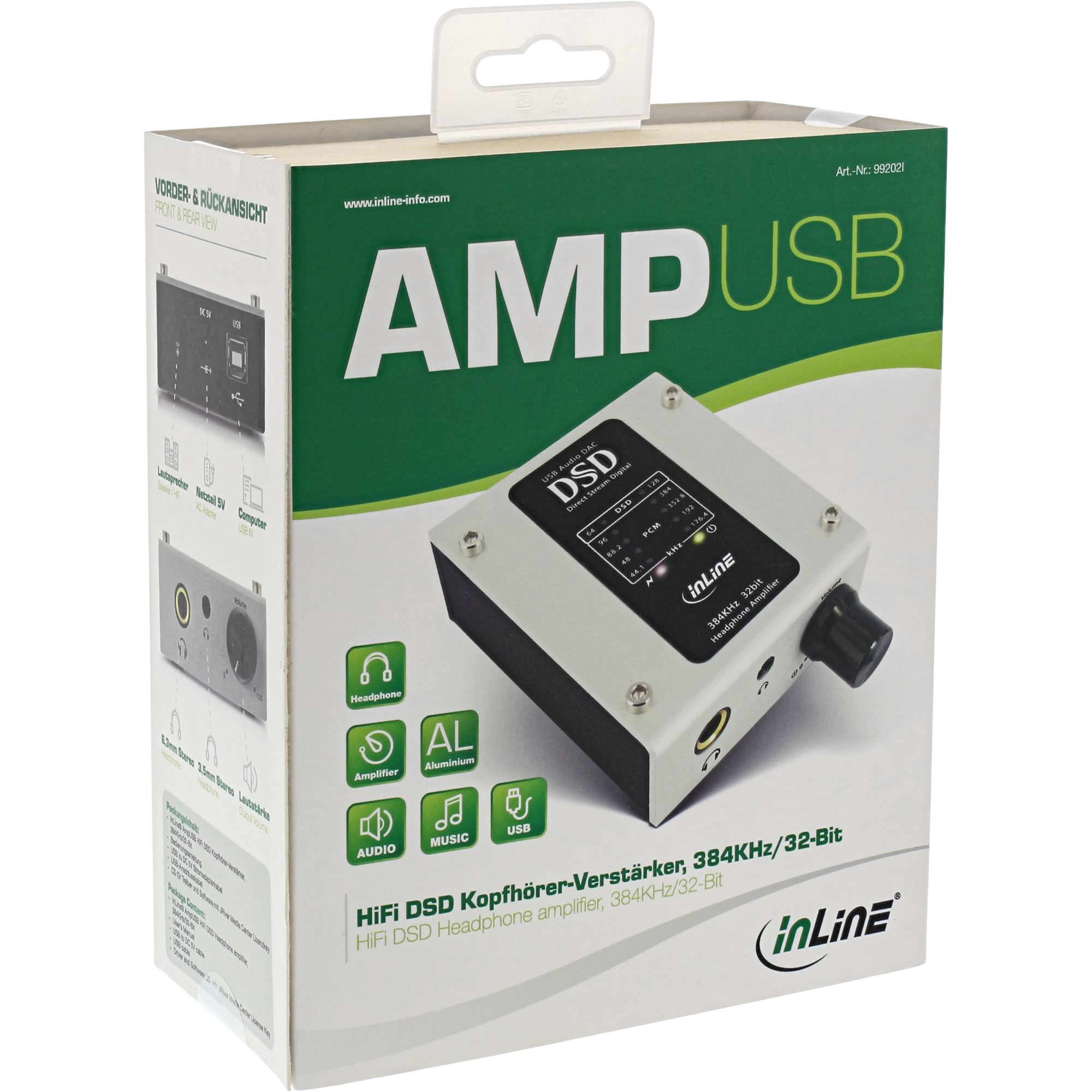 InLine AmpUSB Hi-Res AUDIO HiFi DSD USB Audio DAC, Headphone amp., 384kHz/32bit – image 5