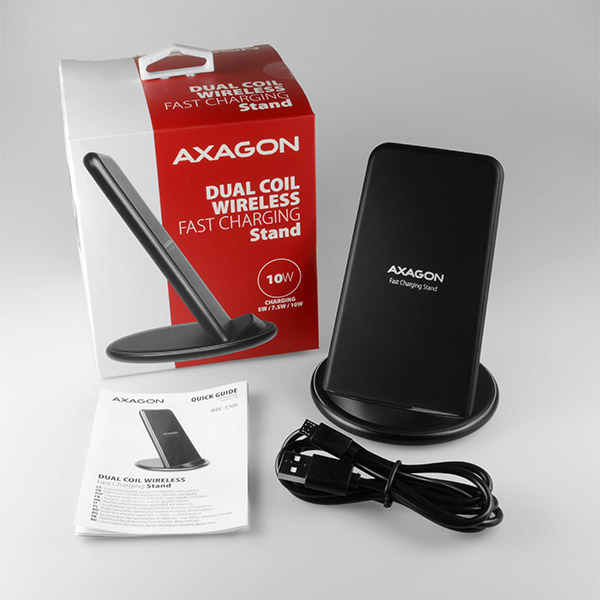 Axagon WDC-S10D mobile device charger Mobile phone, Smartphone, Tablet Black USB Wireless charging Fast charging Indoor – image 8
