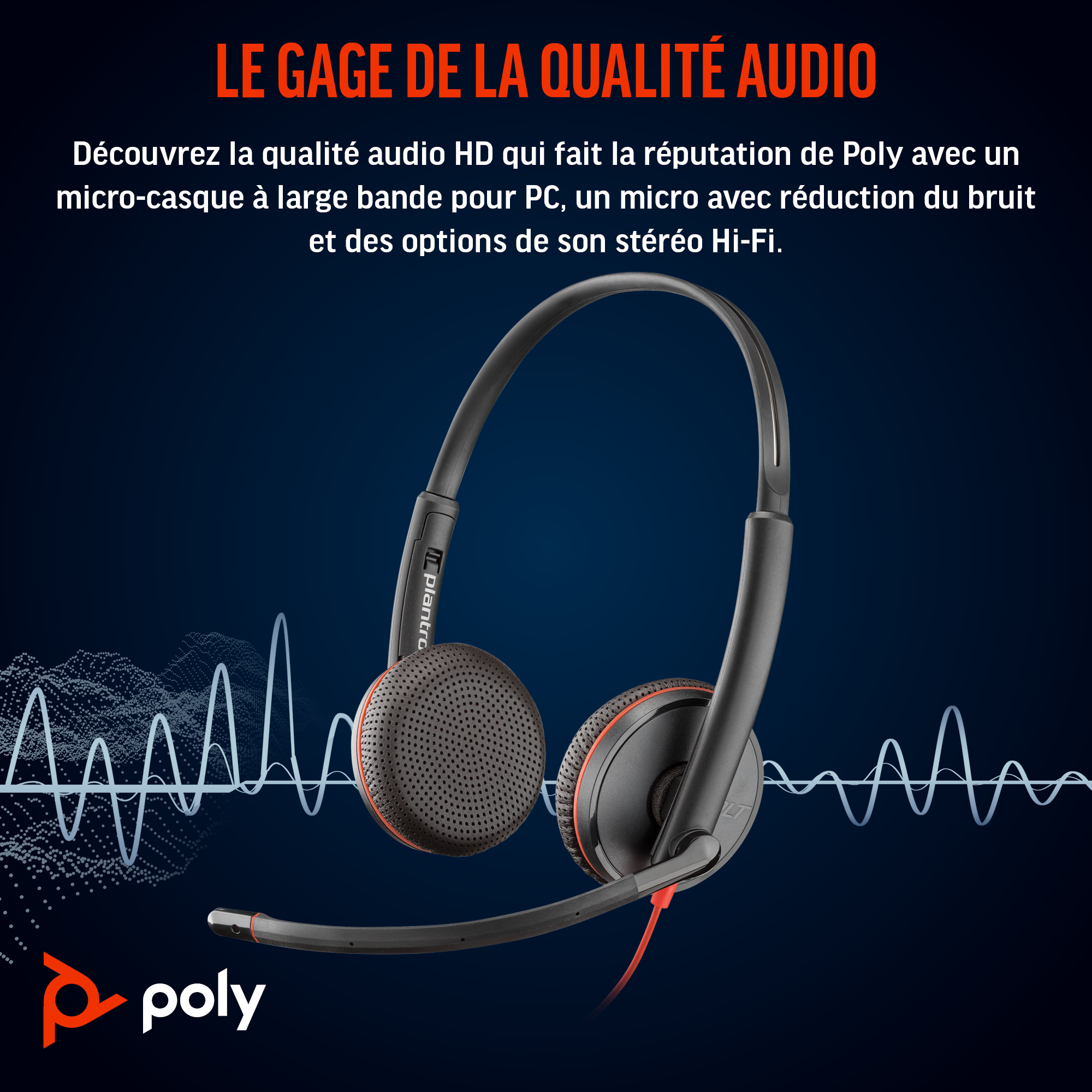 HP Poly Blackwire 3225 Stereo USB-C Headset +3.5mm Plug +USB-C/A Adapter (Bulk). Product colour: Black