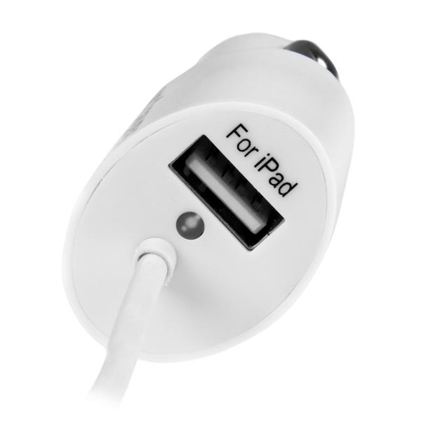 StarTech.com Dual-Port Car Charger - USB with Built-in Micro-USB Cable - White – image 4