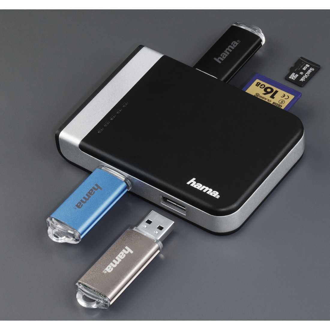 Hama 00054546 card reader USB 3.2 Gen 1 (3.1 Gen 1) Type-A/Type-C Black, Silver – image 4