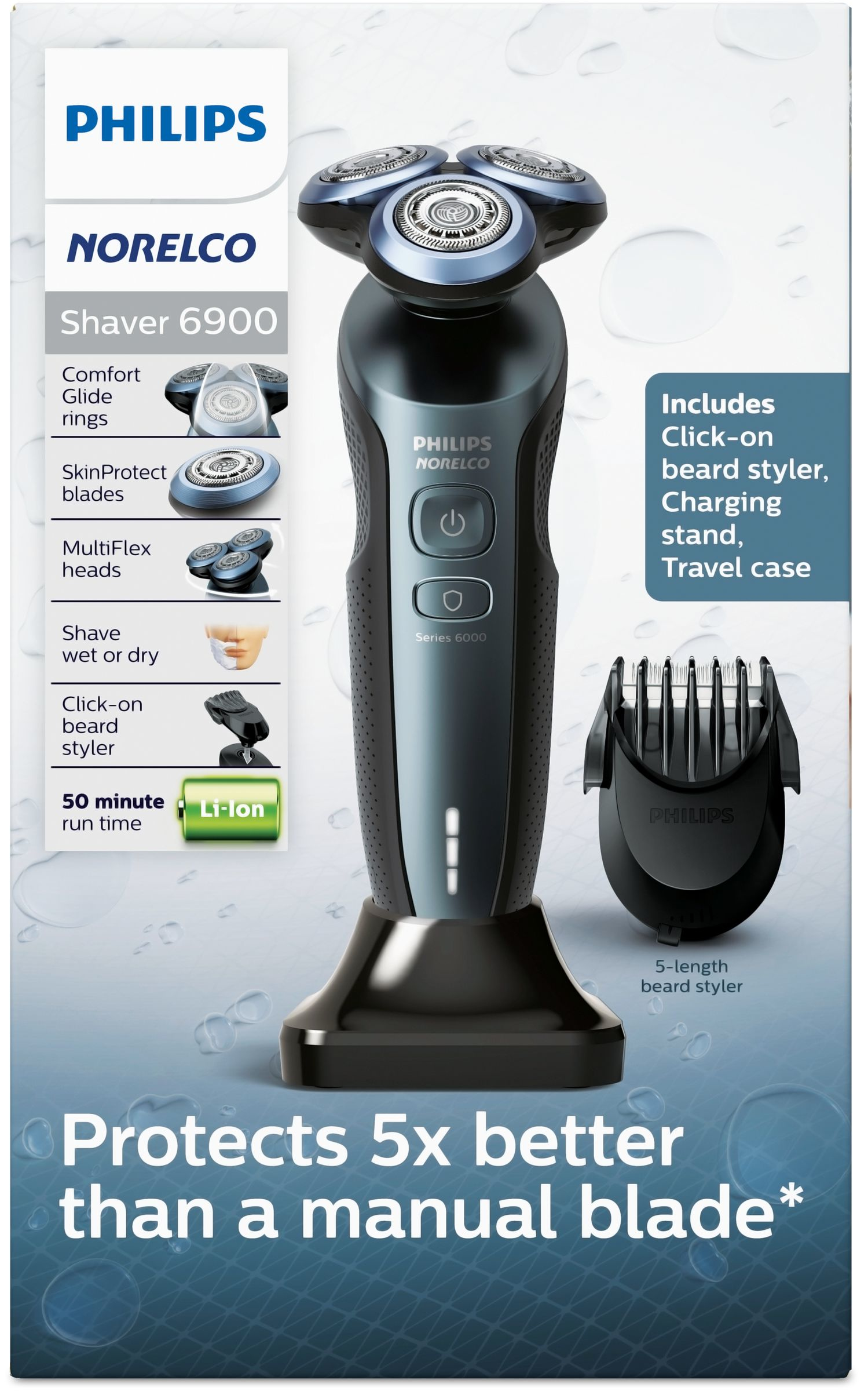 Philips S6810/82 men's shaver Rotation shaver Trimmer Black – image 4