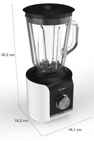 Imetec BL1000 1.5 L Tabletop blender 500 W Grey, White – image 8