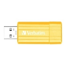 Verbatim PinStripe USB Drive 4GB - Sunkissed Yellow – image 1