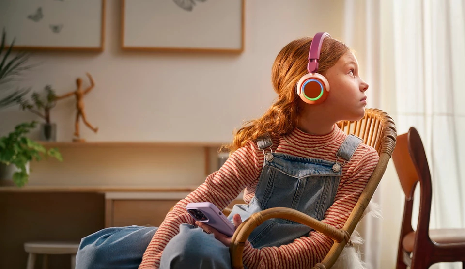 Philips 4000 series TAK4200MP/00 headphones/headset Wireless Head-band Calls/Music Bluetooth Orange, Purple, Rose image 9