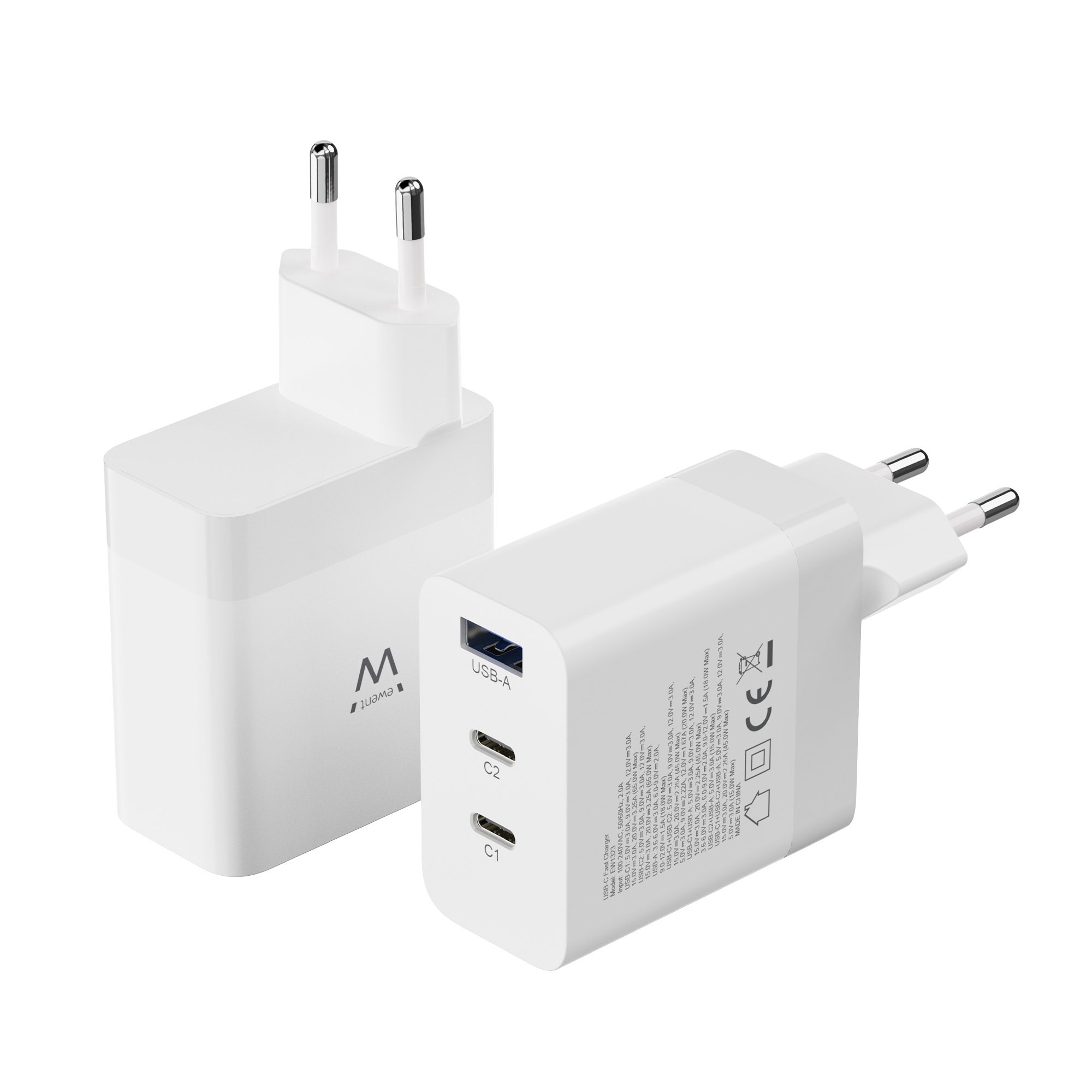 Ewent EW1323 mobile device charger Universal White AC Fast charging Indoor – image 2