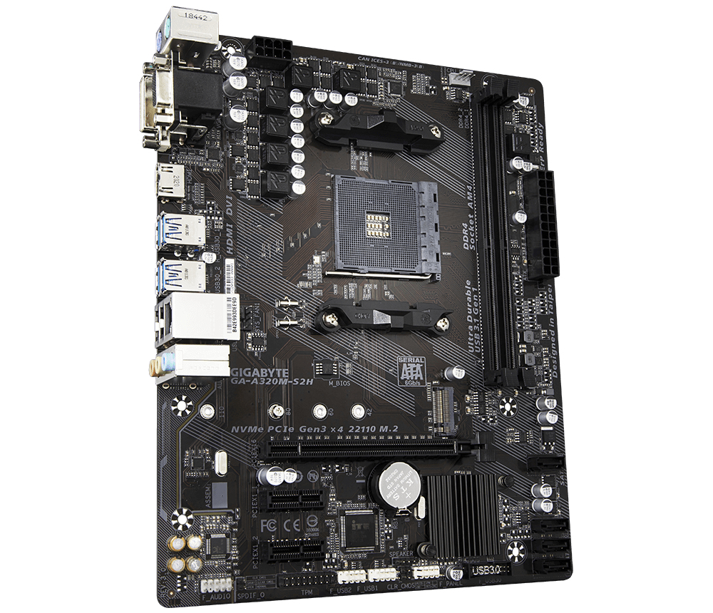 GIGABYTE Board GA-A320M-S2H rev. 3.x – image 3