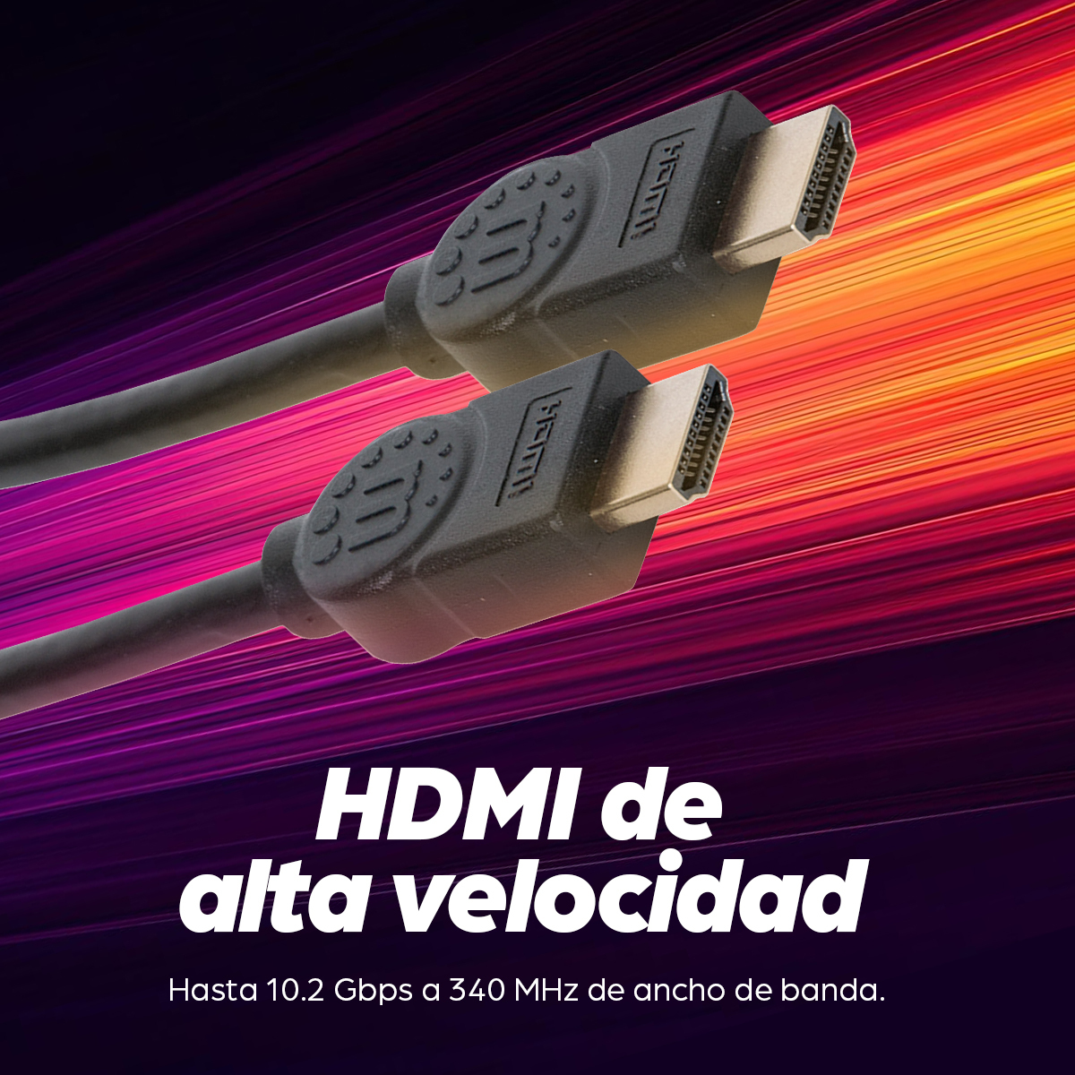 Cable de Video 5m HDMI a HDMI Manhattan 306133, Hasta 4K 30Hz, Soporta 3D