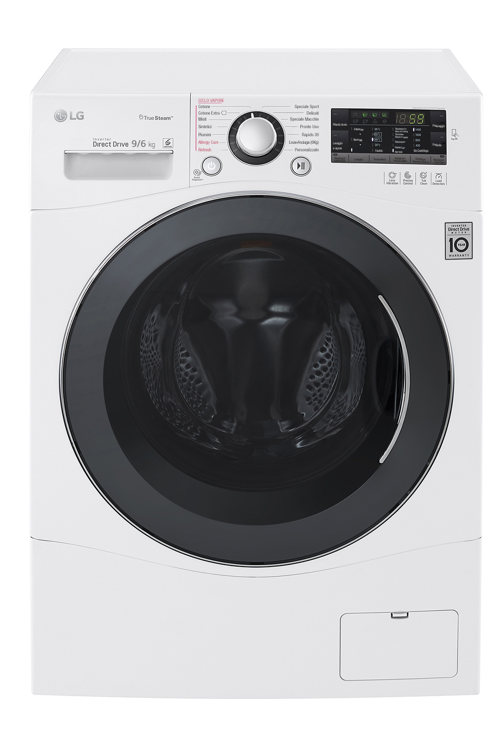 LG FH4A8FDH2N washer dryer Freestanding Front-load Black, White