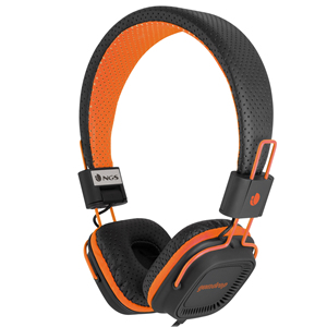 NGS GUMDROPORANGE headphones/headset Wired Head-band Stage/Studio Black, Orange – image 1