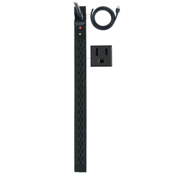 CyberPower PDU15BV16F power distribution unit (PDU) 16 AC outlet(s) 0U Black – image 2