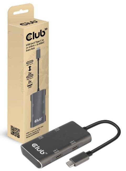 CLUB3D USB Gen2 Type C to 2x USB A + 2x USB C Data Hub – image 4