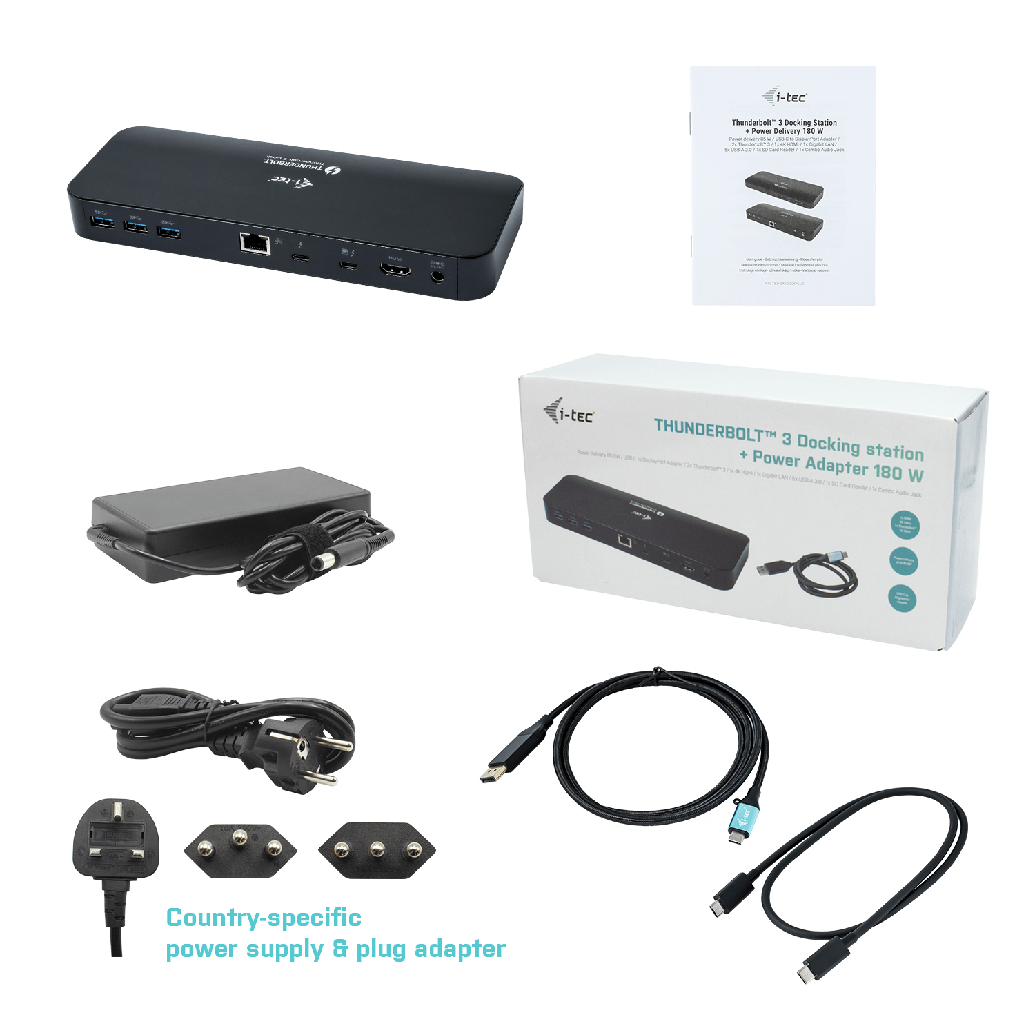 i-tec Thunderbolt 3 Dual 4K Docking Station + USB-C to DisplayPort Adapter + Power Delivery – image 6