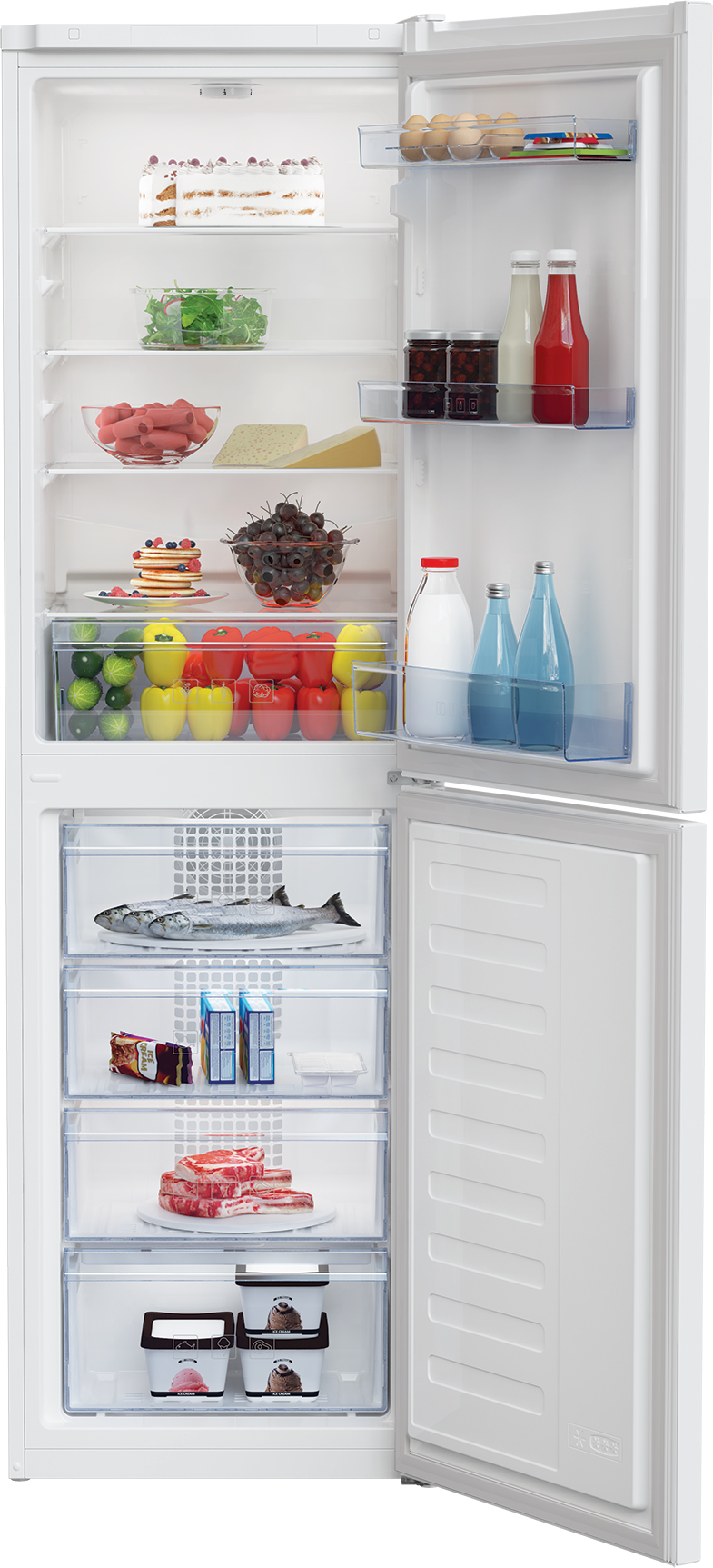 Beko CFG3582W Freestanding Frost Free Fridge Freezer with Freezer Guard – image 3