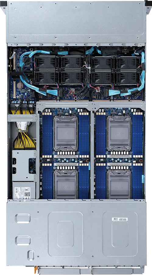 GIGABYTE H262-NO1 Intel C621A LGA 4189 Rack (2U) Black, Steel – image 4