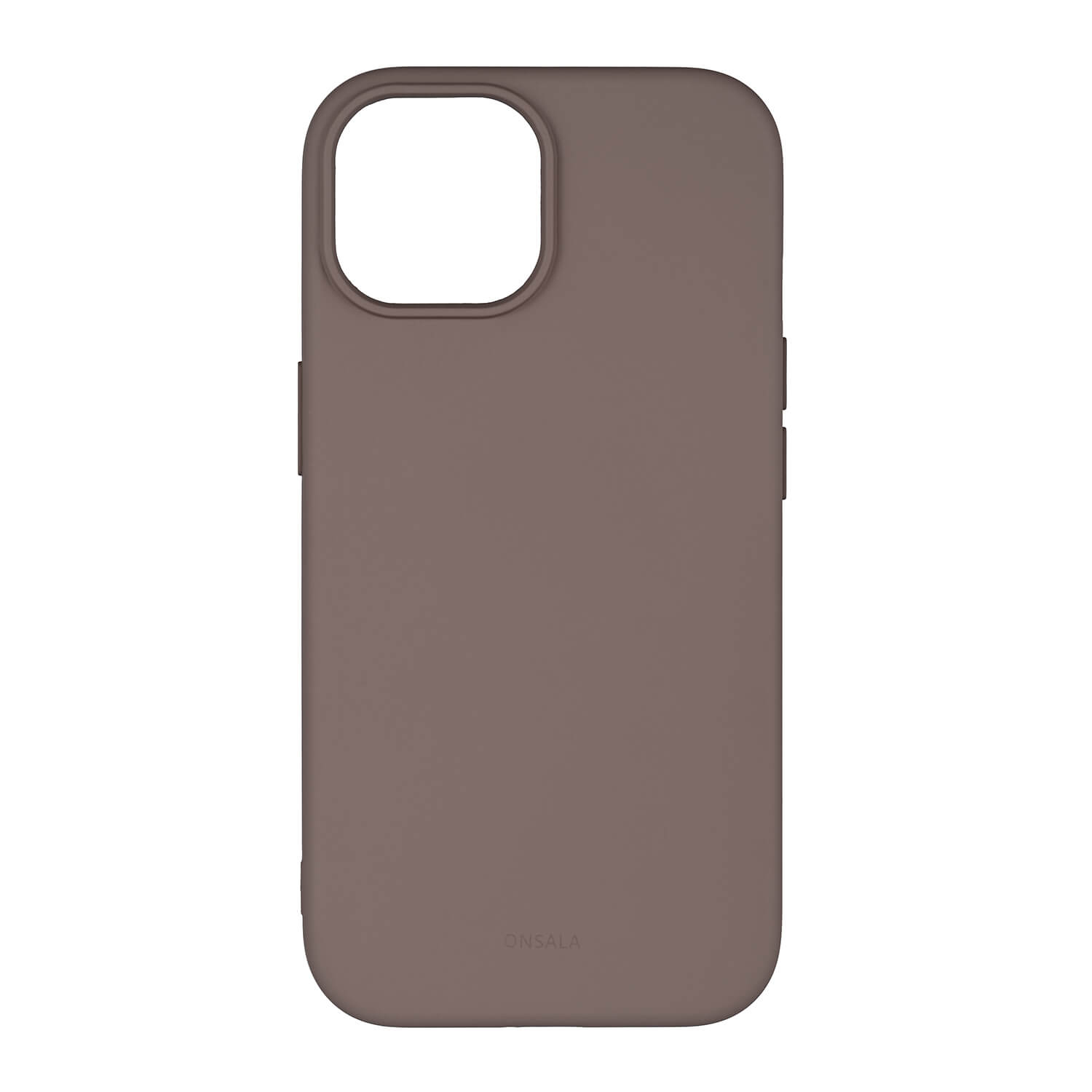 Onsala Phone Case with Silicone Feel Chocolate - iPhone 13/14/15