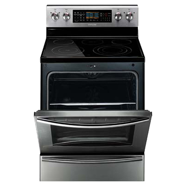 Samsung FE710DRS cooker Freestanding cooker Electric Black, Stainless steel – image 2
