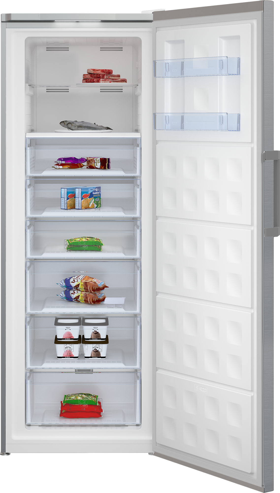 Beko FFEP5791PS Freestanding Tall Frost Freezer with Freezer Guard – image 2