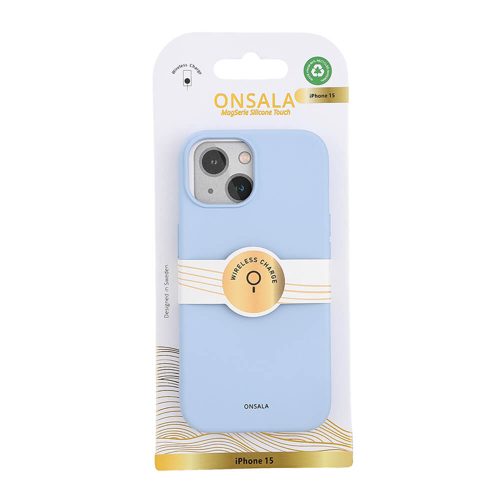Onsala Phone Case with Silicone Feel MagSeries Light Blue - iPhone 15 – image 2