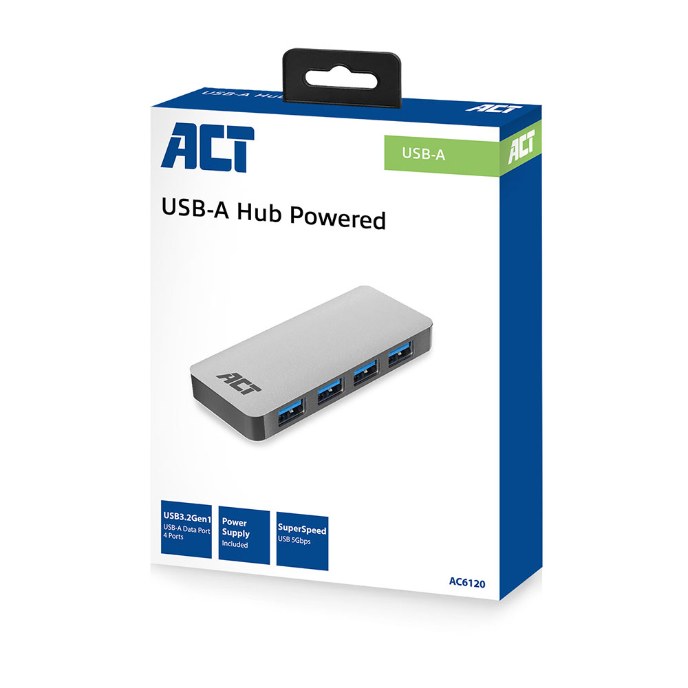 ACT USB hub 3.0, 4 port USB-A, power supply – image 6