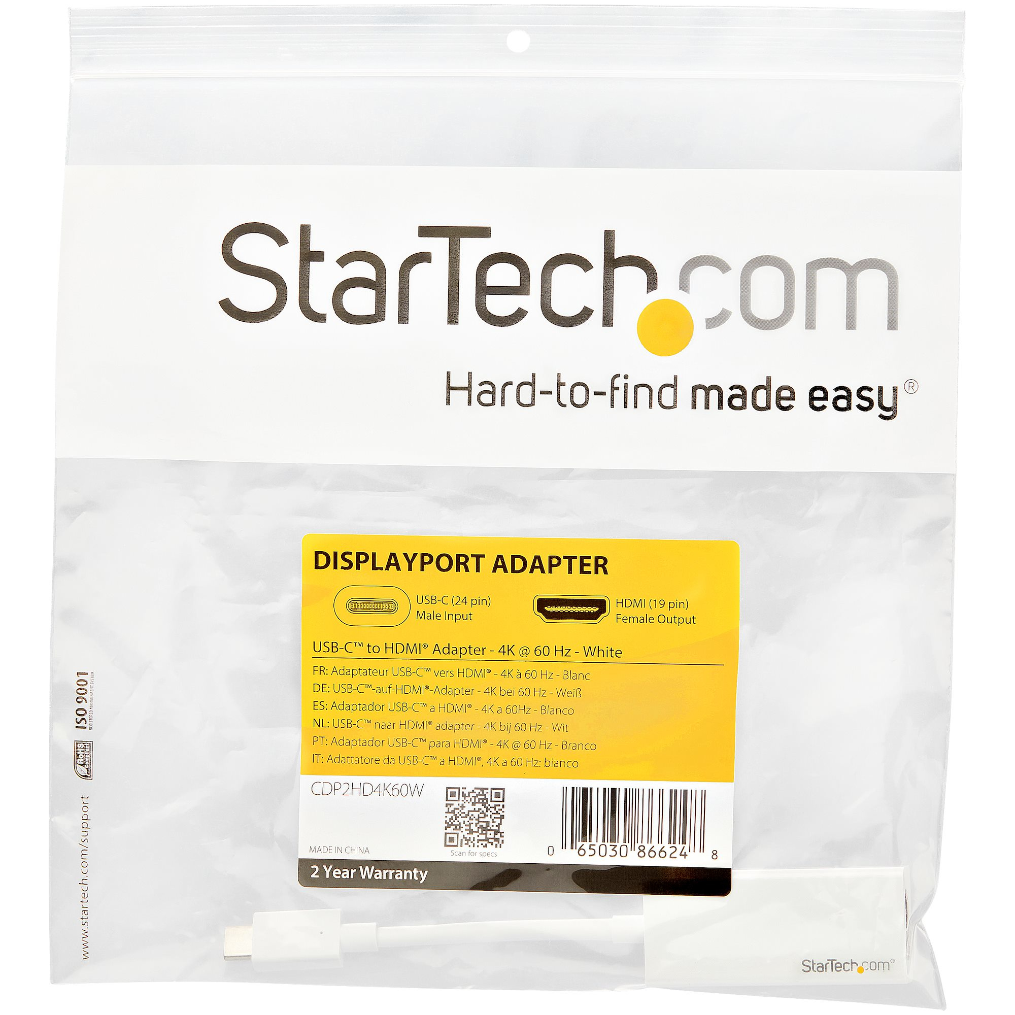 StarTech.com USB-C to HDMI Adapter - White - 4K – image 5