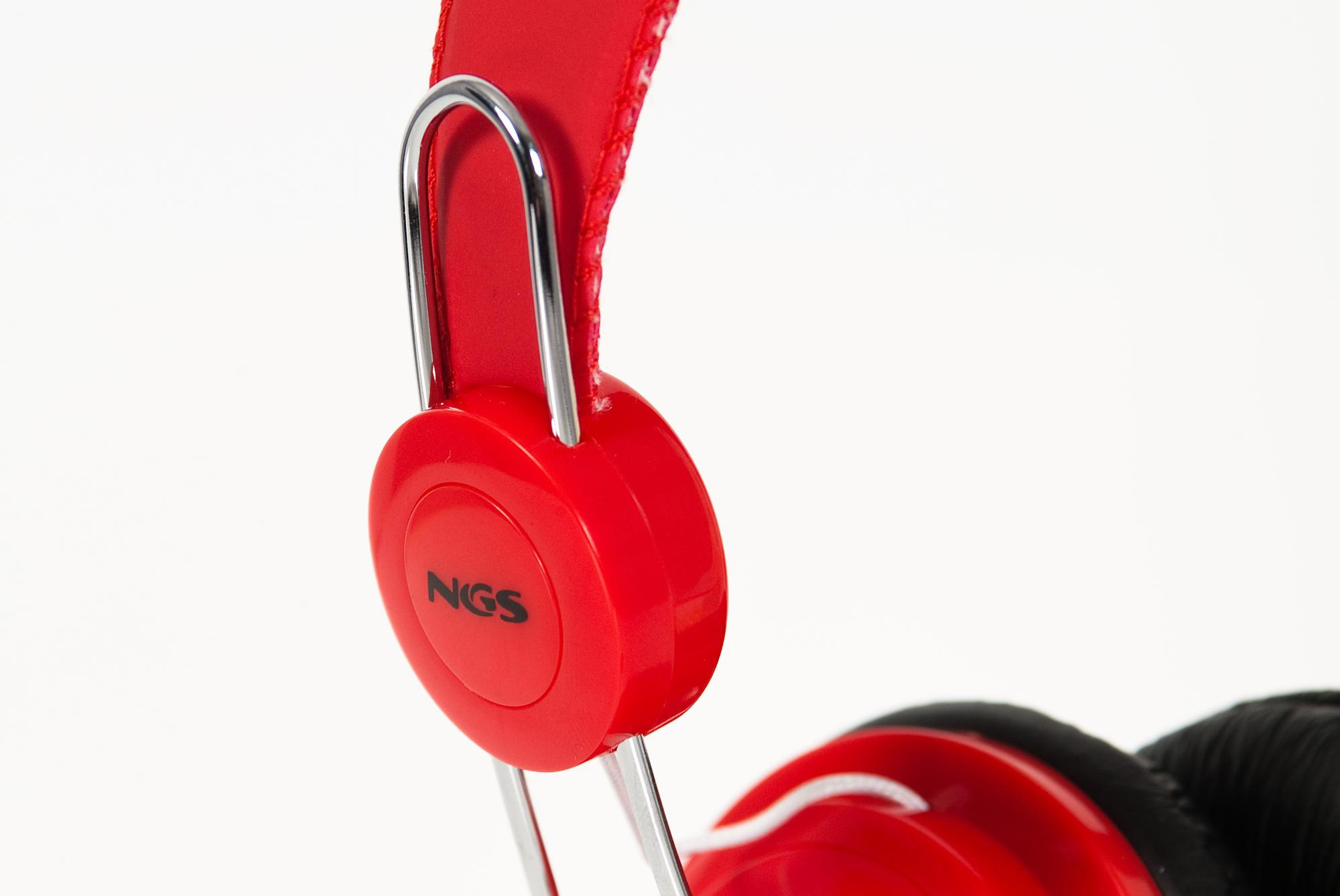 NGS Liquorice Headphones Wired Black, Red – image 6