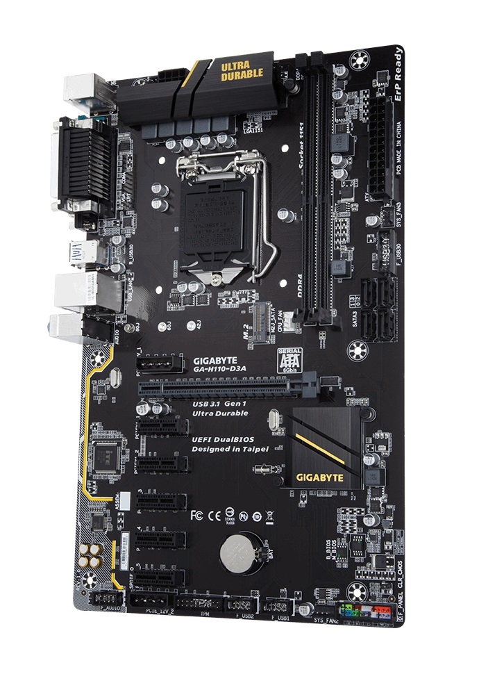 GIGABYTE GA-H110-D3A H110 Express LGA 1151 (Socket H4) ATX – image 2