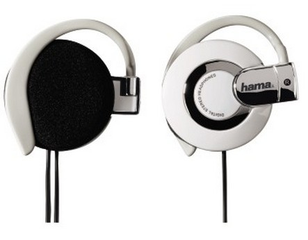 Hama HK-5641 Headphones Wired Ear-hook Music Black, White