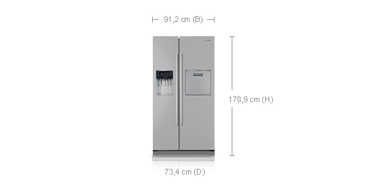 Samsung RSA1ZHPE side-by-side refrigerator Freestanding Platinum, Silver – image 5