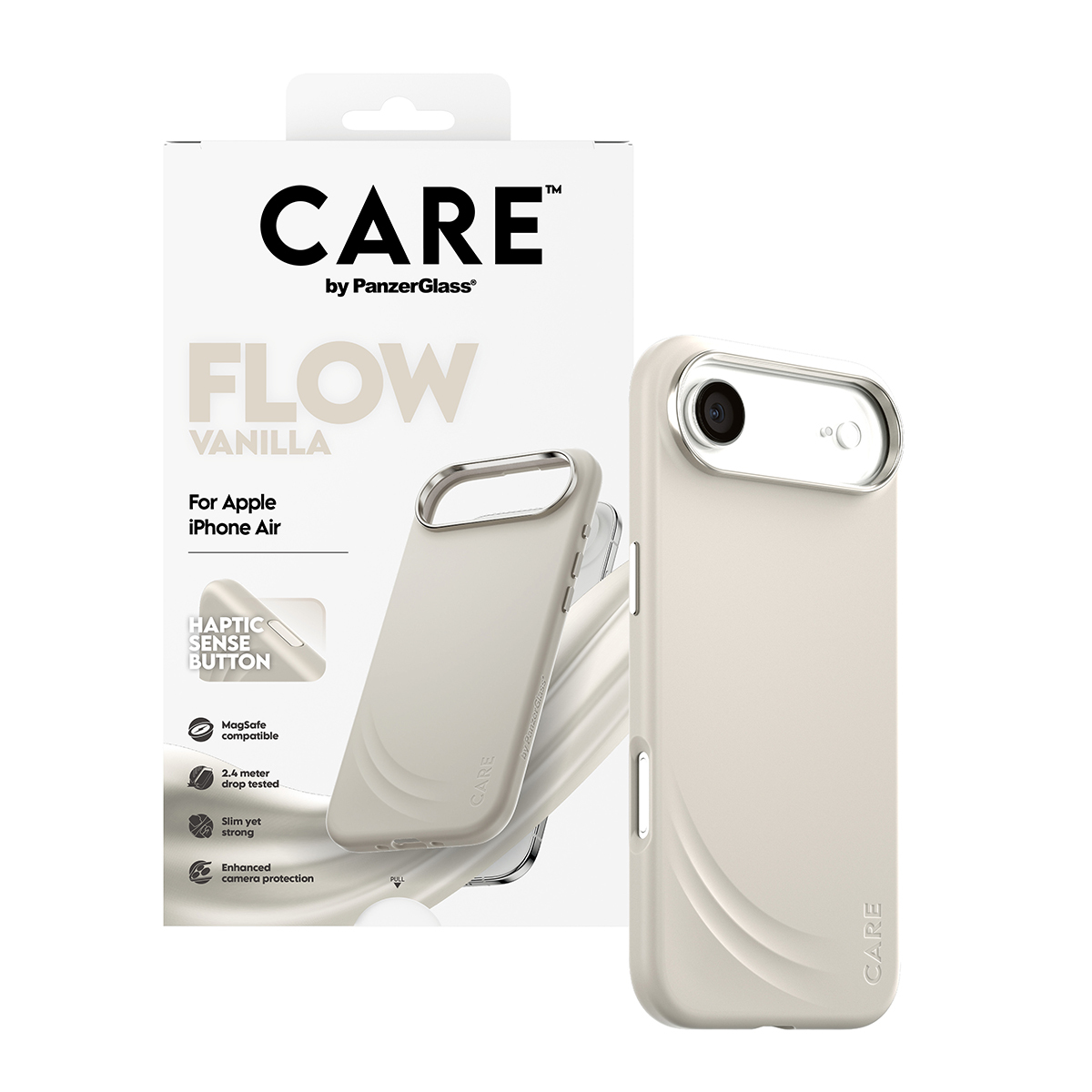 PanzerGlass CARE™ by PanzerGlass® Flow Case Vanilla w. Haptic Button & MagSafe iPhone Air – image 6