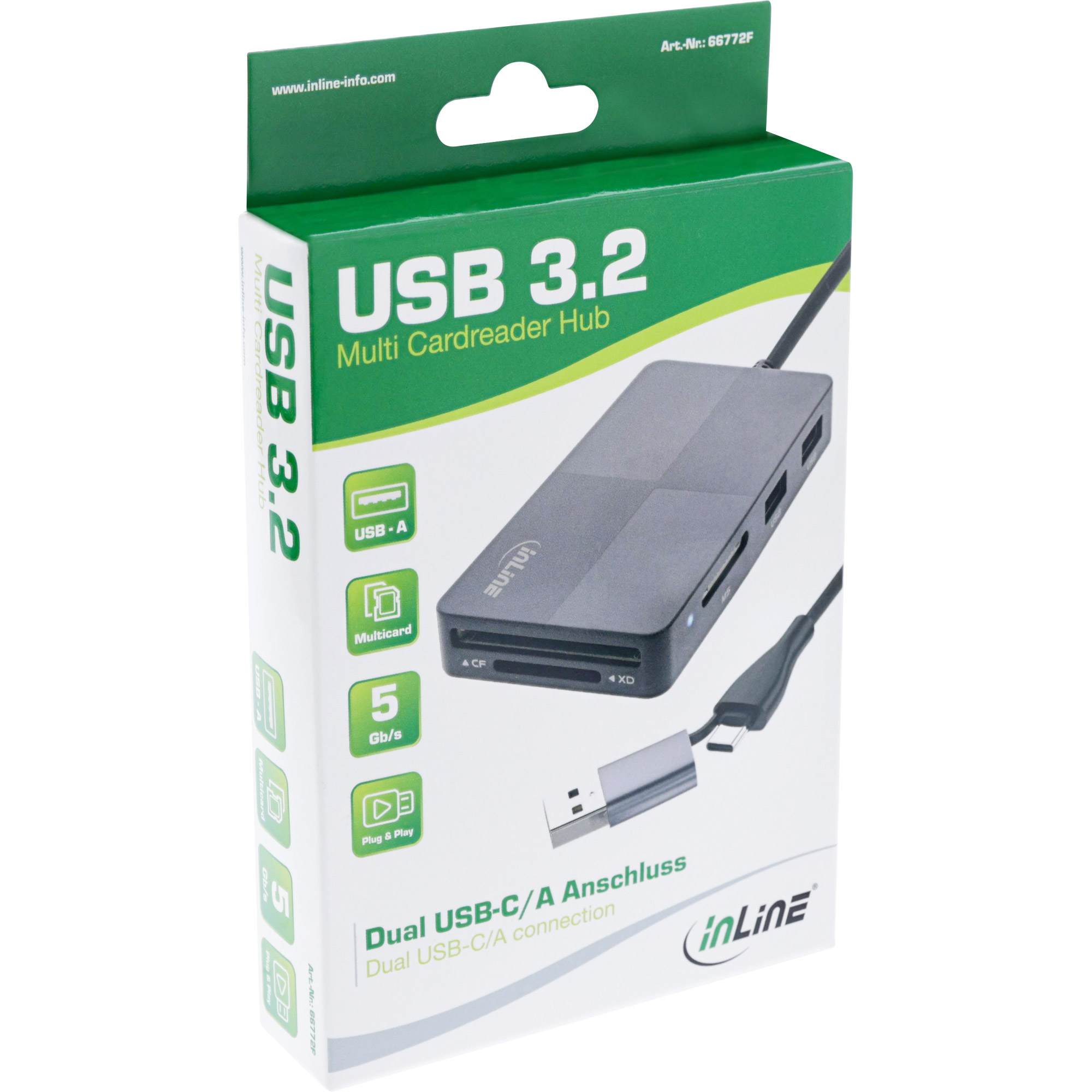 InLine 66772F card reader USB Grey – image 6