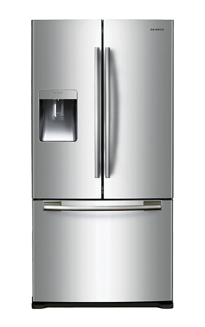 Samsung RF62QERS side-by-side refrigerator Freestanding