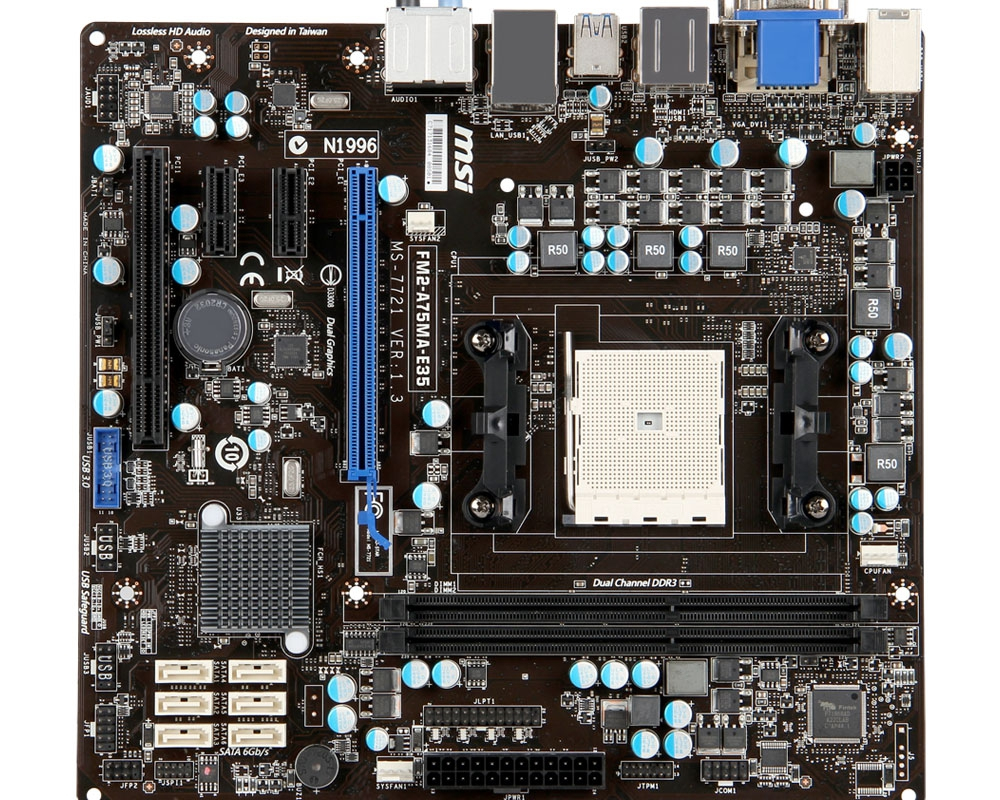 MSI FM2-A75MA-E35 motherboard AMD A75 Socket FM2 micro ATX – image 2
