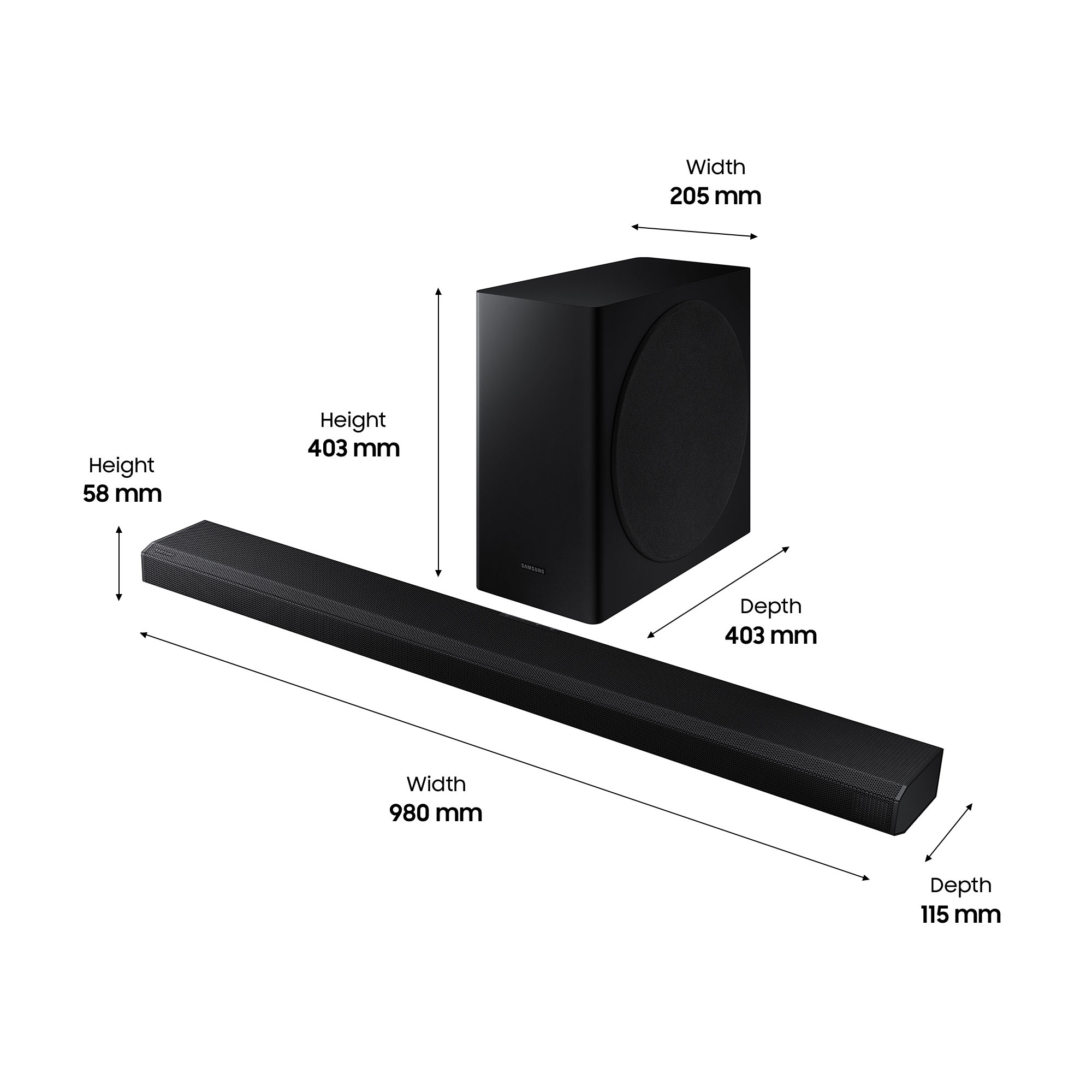 Samsung HW-Q800T/XU soundbar speaker Black 3.1.2 channels – image 2