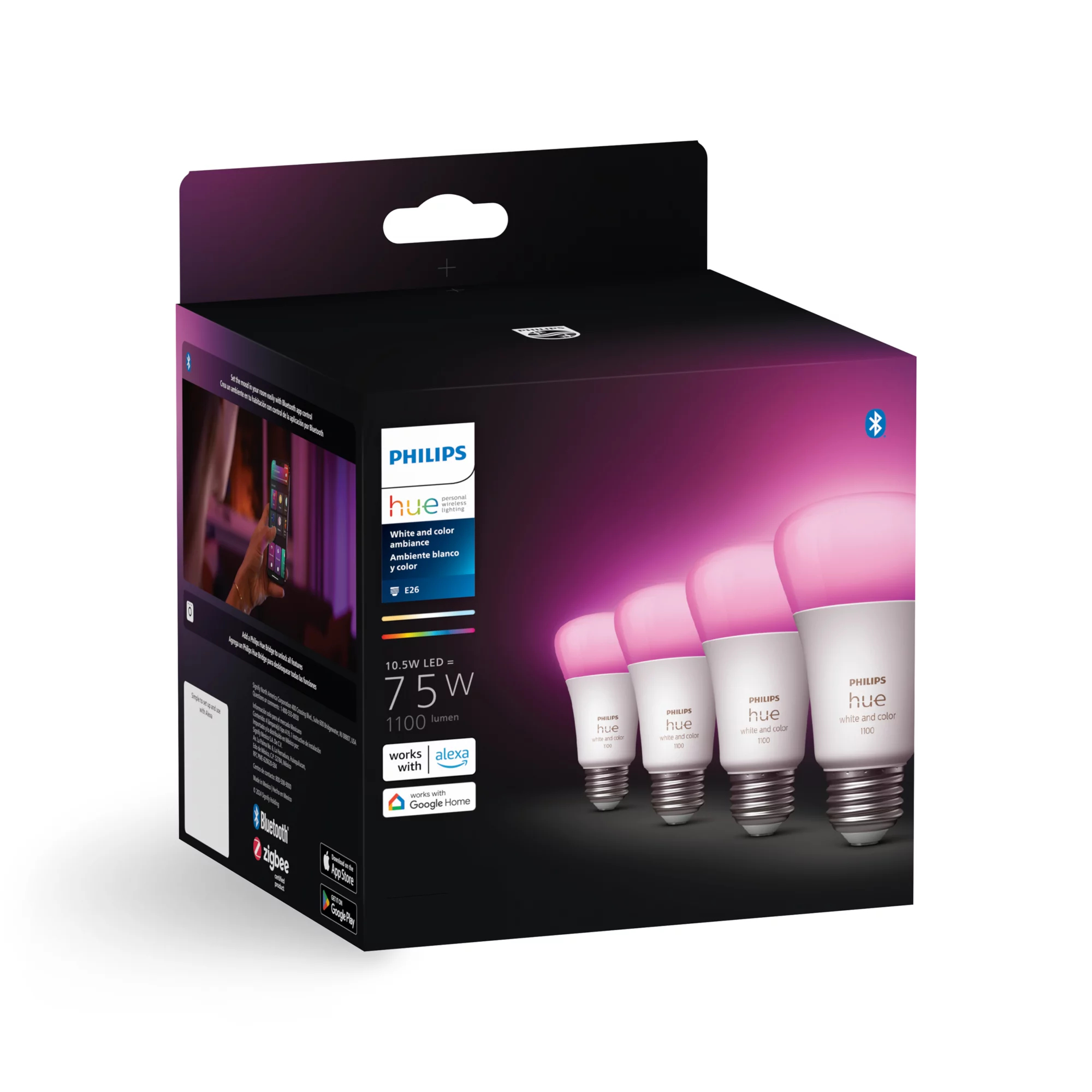 Philips by Signify Philips Hue White and colour ambience 046677572808 smart lighting Smart bulb Bluetooth/Zigbee – image 4