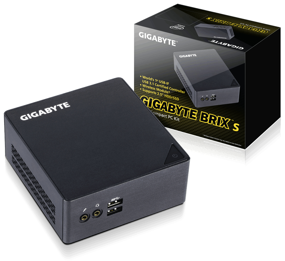 GIGABYTE GB-BSI7HT-6500 PC/workstation barebone UCFF Grey i7-6500U LGA 1356 (Socket B2)