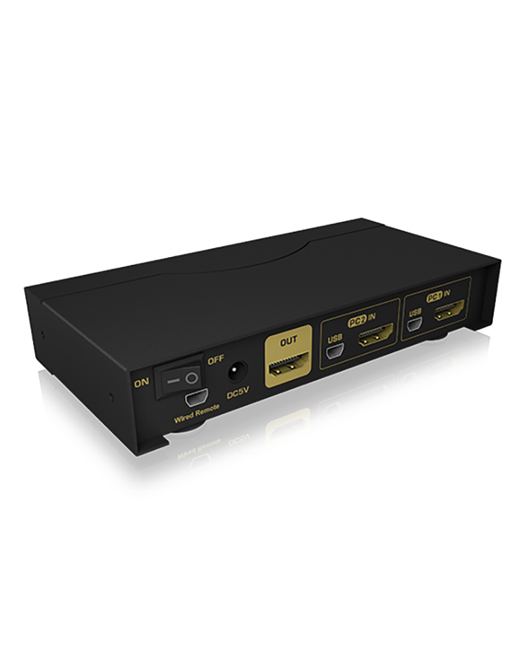 ICY BOX IB-KVM8801-HU2 KVM switch Black