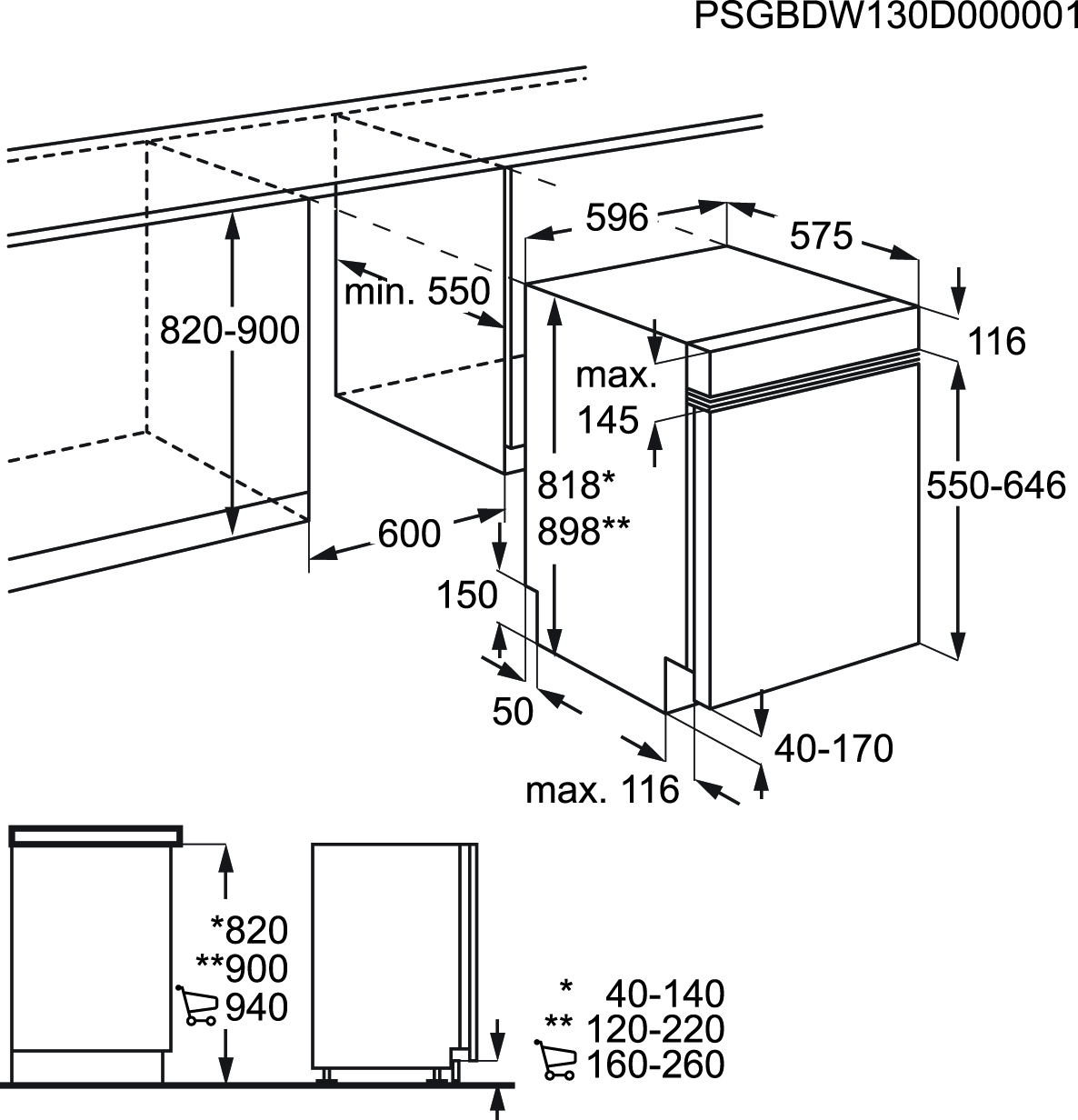 AEG FEB52610ZM Semi built-in 13 place settings – image 5