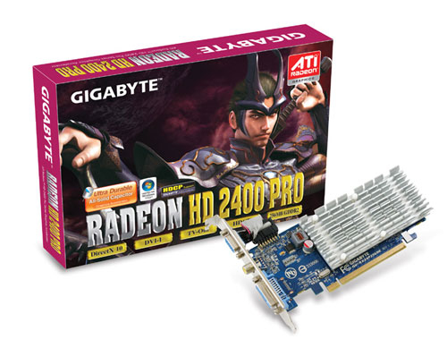 GIGABYTE ATI Radeon HD 2400 PRO GPU - 256MB