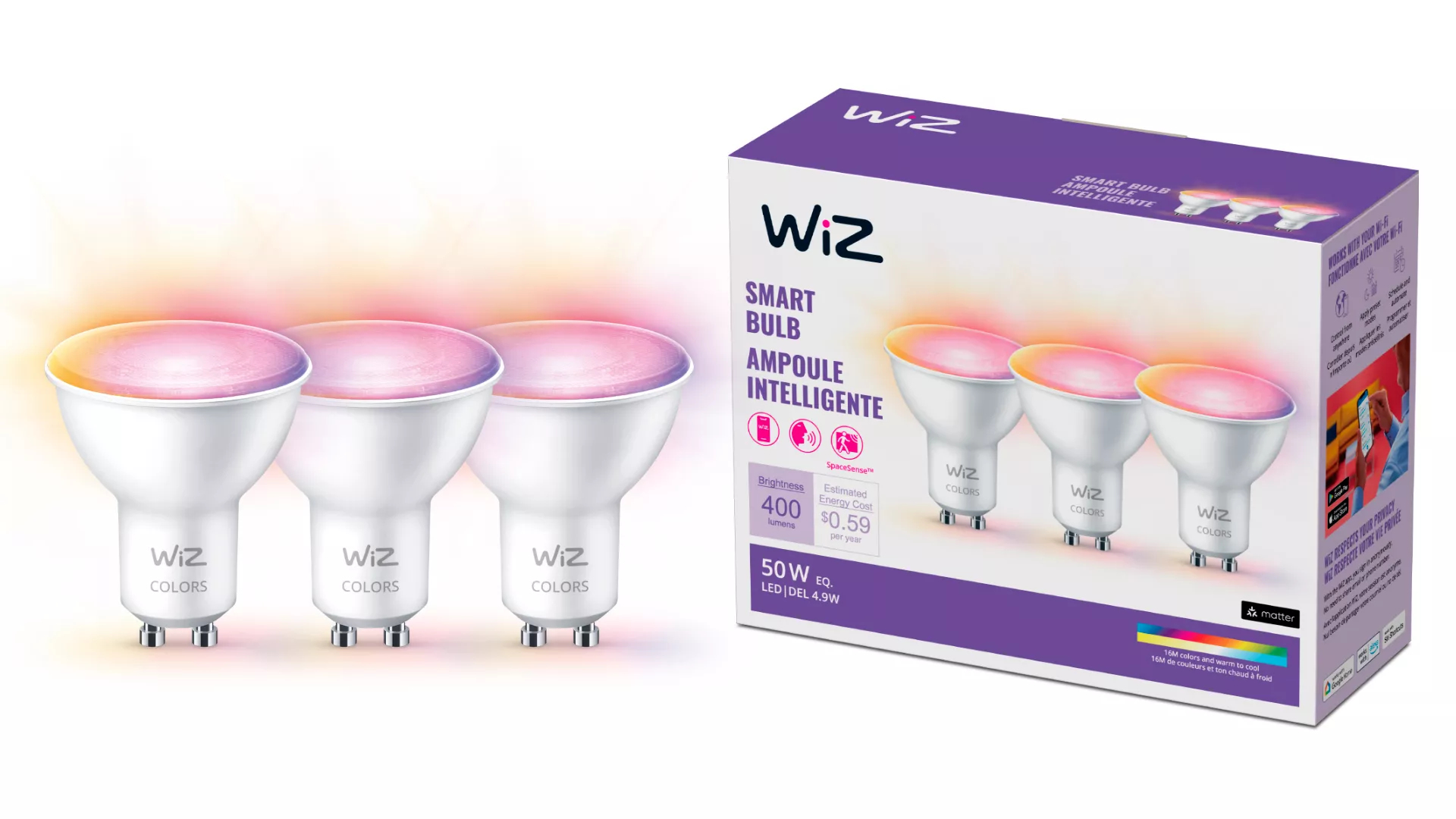 WiZ 046677605230 smart lighting Smart bulb Wi-Fi/Bluetooth – image 2