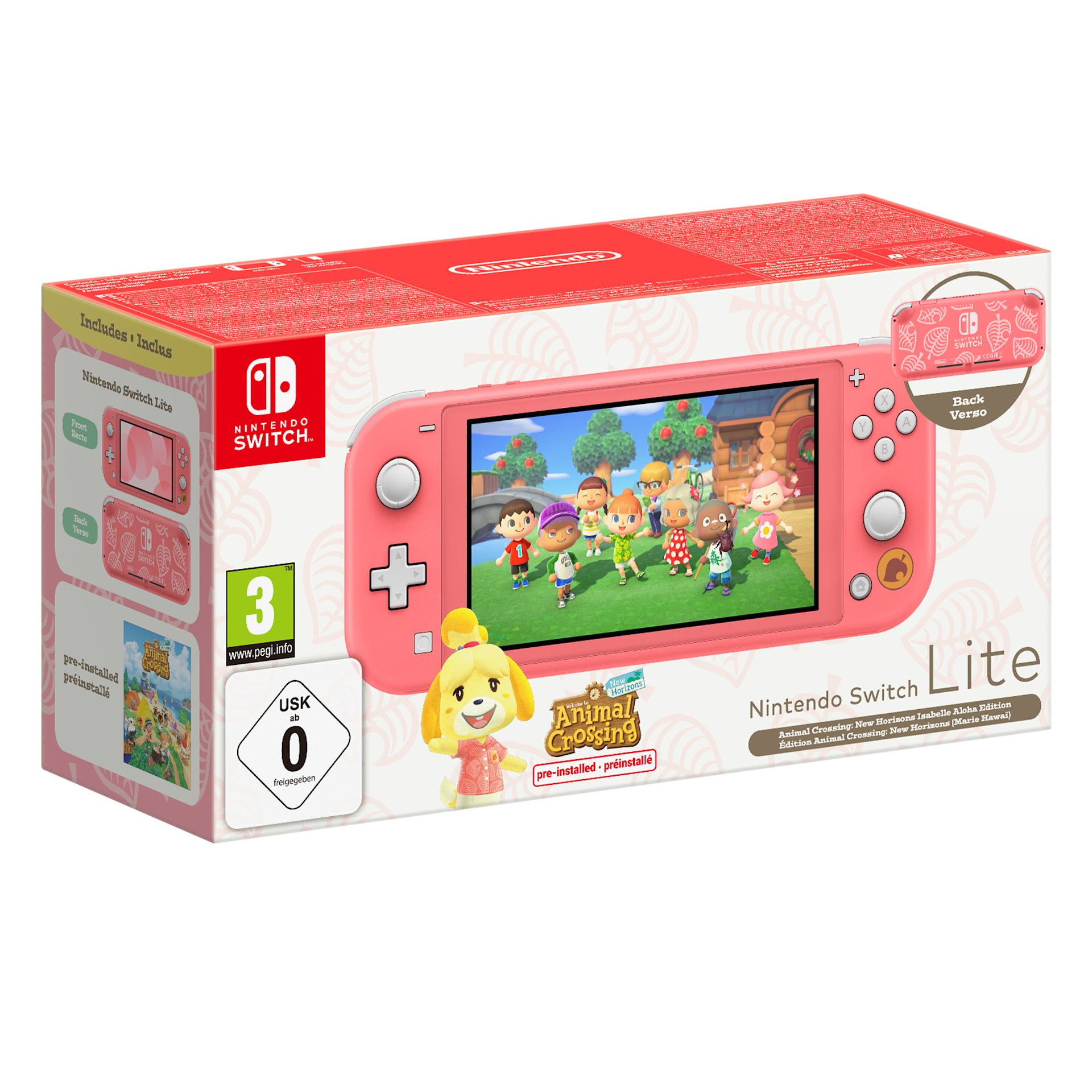 Nintendo Switch Lite Animal Crossing: New Horizons Isabelle Aloha Edition