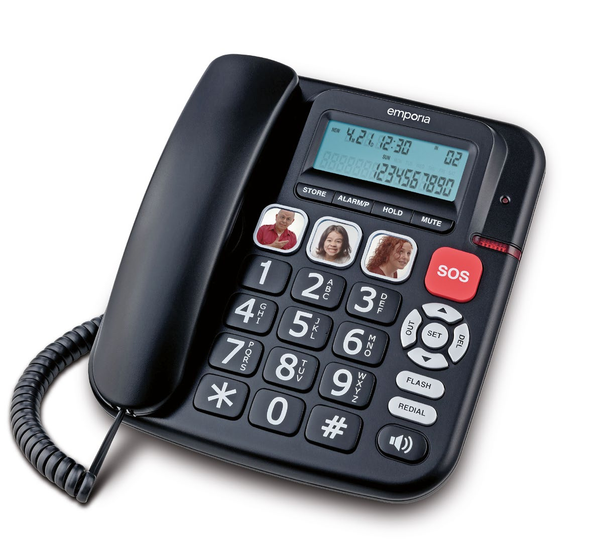 Emporia KFT19 telephone Analog telephone Caller ID Black