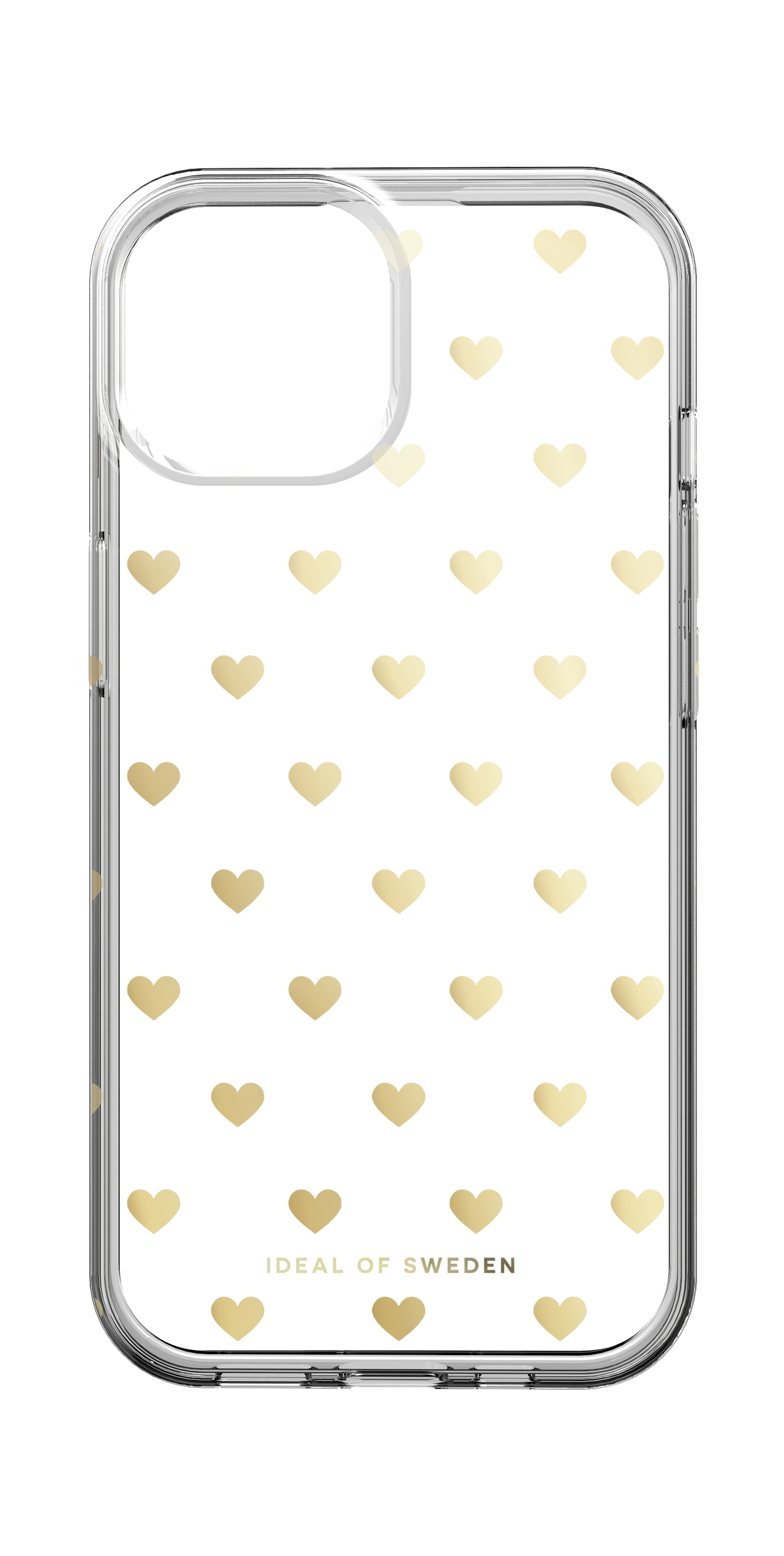 iDeal of Sweden Clear Case iPhone 13 / 14 / 15 / 16e Golden Hearts – image 1