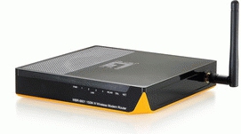 LevelOne WBR-6601B wireless router Black, Yellow – image 2