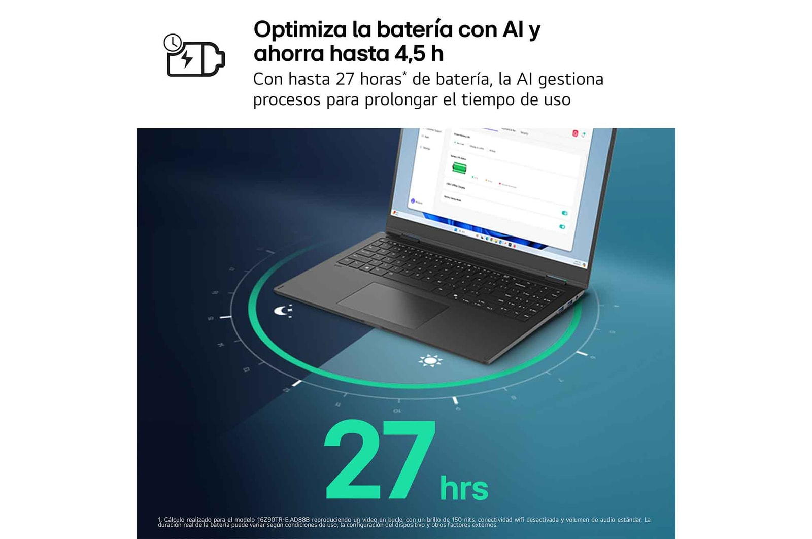 Portátil - LG 16Z90TR-E.AD88B, 16" WQXGA, Intel® Evo™ Edition Core™ Ultra 7-255H, 32 GB RAM, 1 TB SSD, GeForce RTX™ 5050, W11H - imagen 5