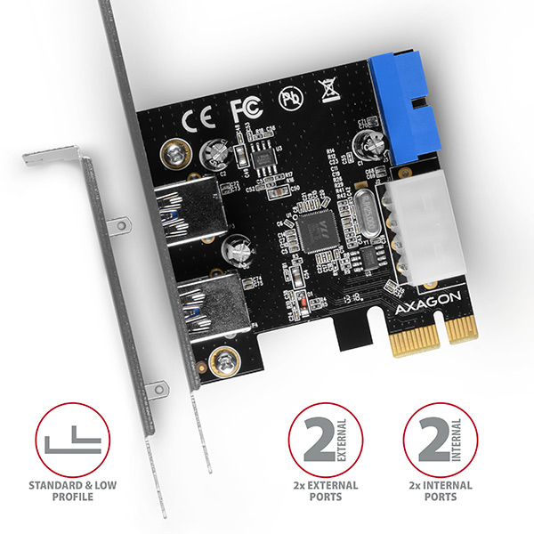 Axagon PCEU-232VL interface cards/adapter Internal USB 3.2 Gen 1 (3.1 Gen 1) – image 3