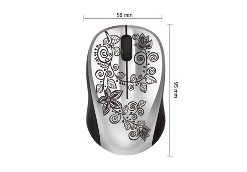Trust Vivy Wireless Mini Mouse - White Flowers – image 7